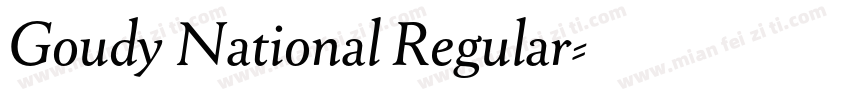 Goudy National Regular字体转换